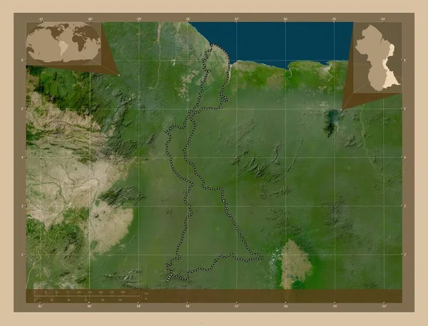East Berbice Corentyne Region Guyana Low Resolution Satellite Map Locations — Stock Photo, Image