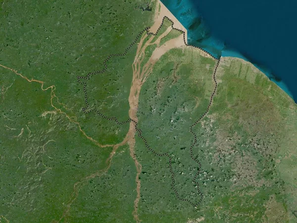 Essequiboöarna Västra Demerara Regionen Guyana Lågupplöst Satellitkarta — Stockfoto