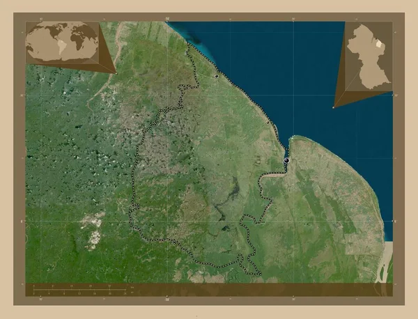 Mahaica Berbice Regio Guyana Lage Resolutie Satellietkaart Locaties Van Grote — Stockfoto