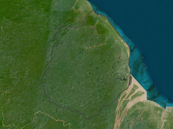 Pomeroon Supenaam Région Guyane Carte Satellite Basse Résolution — Photo