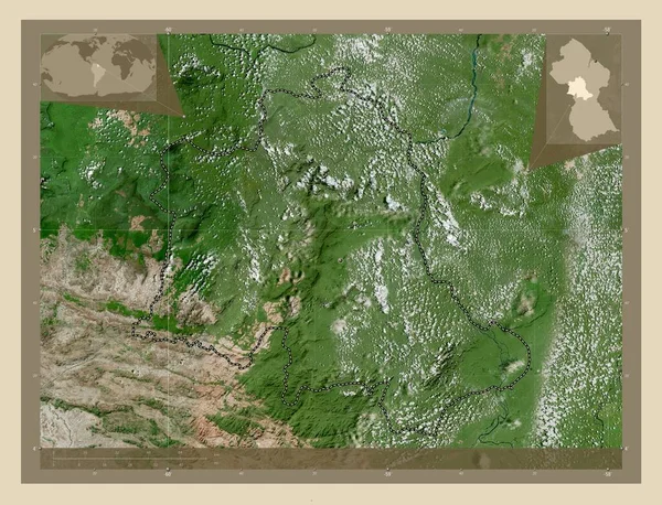 Potaro Siparuni Región Guyana Mapa Satelital Baja Resolución Ubicaciones Las —  Fotos de Stock