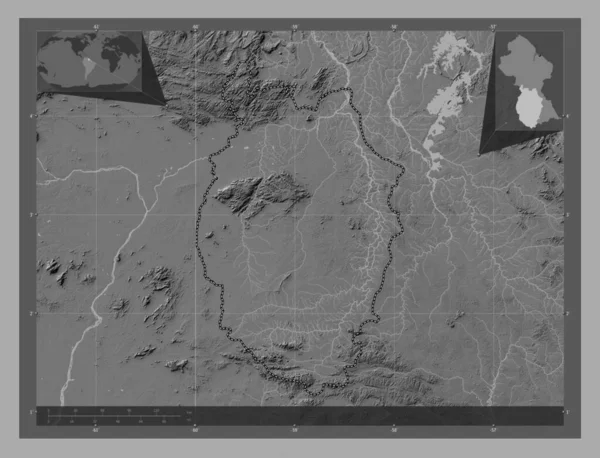 Верхнє Такуту Верхнє Ессекібо Регіон Гаяна Білевелівська Карта Висот Озерами — стокове фото