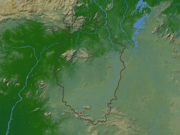 Upper Takutu Upper Essequibo Region Guyana Barevná Mapa Jezery Řekami — Stock fotografie