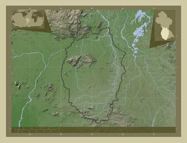 Upper Takutu Upper Essequibo Region Guyana Elevation Map Colored Wiki — Stock Photo, Image