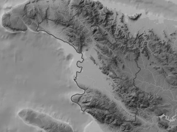 Artibonite Oddělení Haiti Výškové Mapy Stupních Šedi Jezery Řekami — Stock fotografie