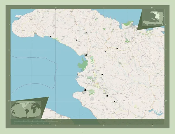 Artibonite Departement Haïti Open Plattegrond Locaties Van Grote Steden Van — Stockfoto