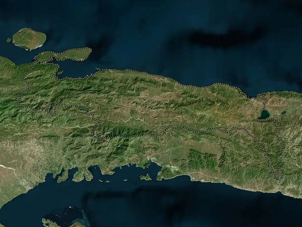 Nippes Haiti Bölümü Yüksek Çözünürlüklü Uydu Haritası — Stok fotoğraf