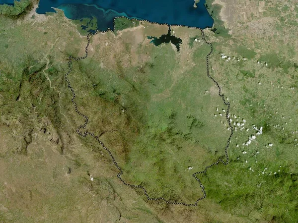Nord Est Haiti Bölümü Düşük Çözünürlüklü Uydu Haritası — Stok fotoğraf