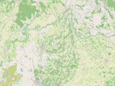 Szabolcs-Szatmar-Bereg, Macaristan Bölgesi. Açık Sokak Haritası