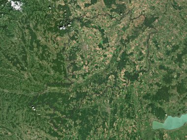 Vas, Macaristan Bölgesi. Yüksek çözünürlüklü uydu haritası