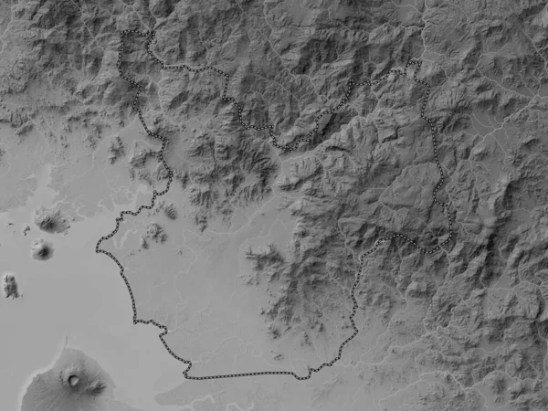 Чолутека Департамент Гондурасу Грайливою Картою Висот Озерами Річками — стокове фото