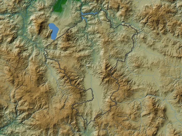 Comayagua Dipartimento Dell Honduras Mappa Elevazione Colorata Con Laghi Fiumi — Foto Stock