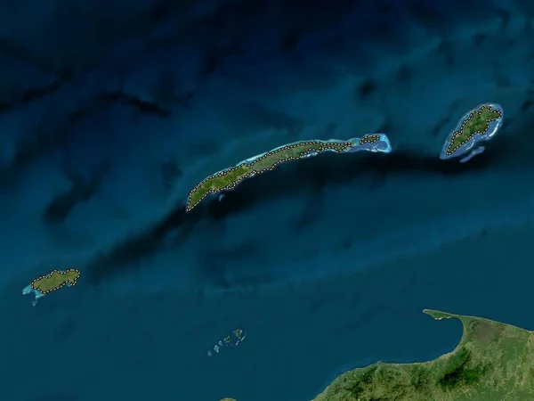 Islas Bahia Departamento Honduras Mapa Satélite Baixa Resolução — Fotografia de Stock