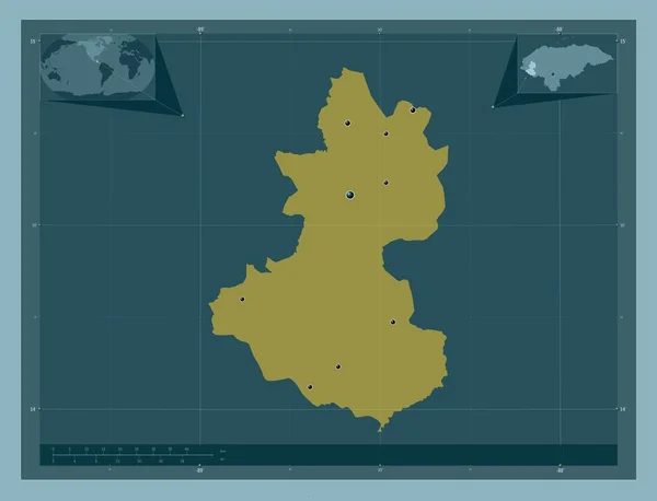 라피이라 온두라스 색깔의 지역의 도시들의 Corner Auxiliary Location — 스톡 사진