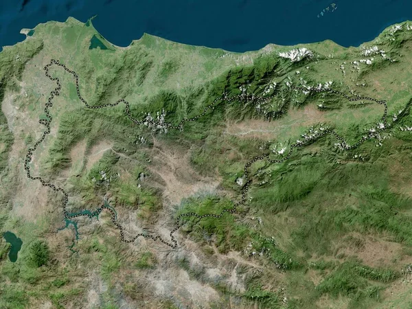 Yoro Department Honduras High Resolution Satellite Map — Stock Photo, Image
