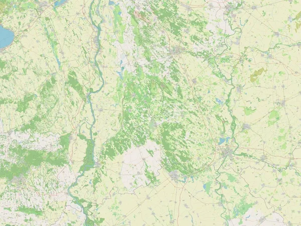 Бакс Кіскун Округ Угорщини Відкрита Карта Вулиць — стокове фото