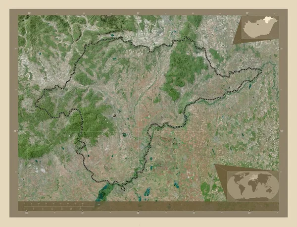 Borsod Abauj Zemplen Condado Hungría Mapa Satelital Alta Resolución Mapas —  Fotos de Stock