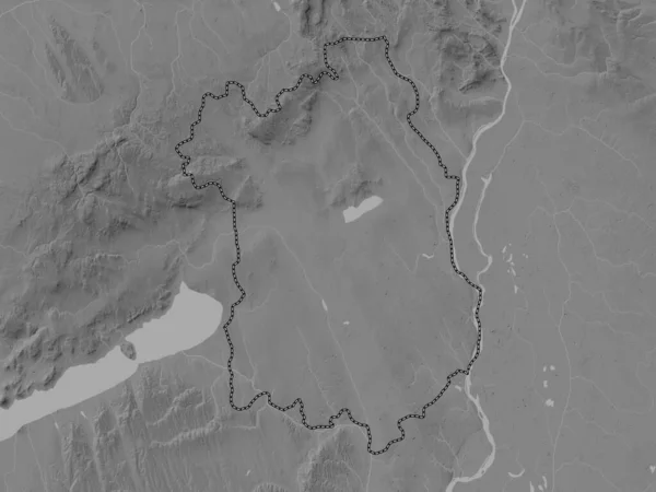 Феджер Графство Венгрия Карта Высот Оттенках Серого Озерами Реками — стоковое фото