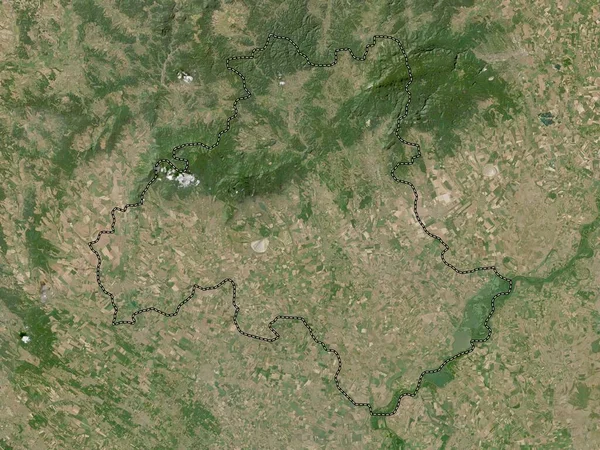Heves Condado Hungria Mapa Satélite Baixa Resolução — Fotografia de Stock