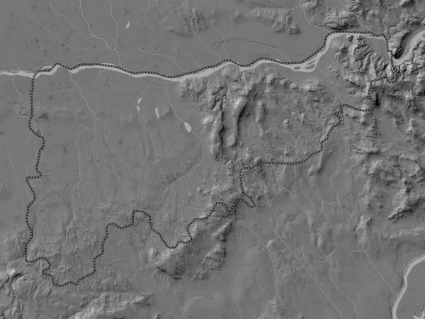 Komarom Esztergom Condado Hungría Mapa Elevación Bilevel Con Lagos Ríos — Foto de Stock