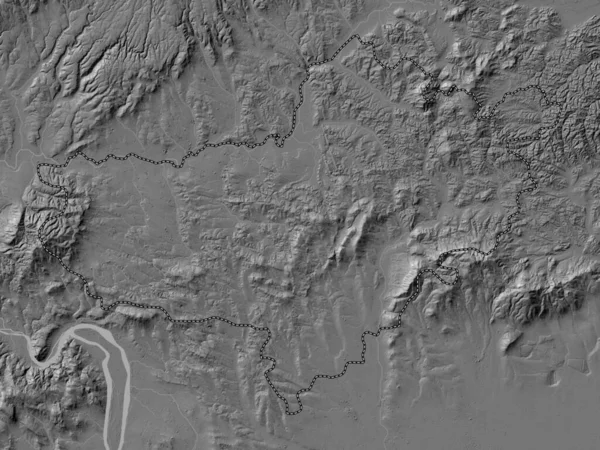 Ноград Округ Венгрия Карта Высот Билевеля Озерами Реками — стоковое фото