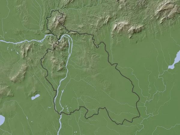Pest Okres Maďarsko Výškové Mapy Barevné Stylu Wiki Jezery Řekami — Stock fotografie