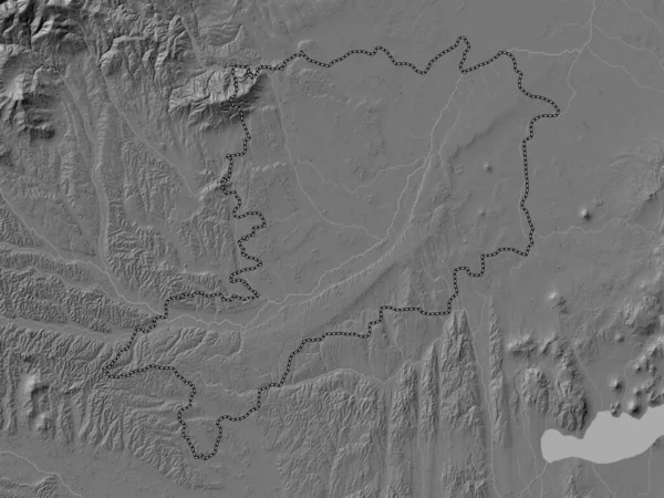 Vas Unkarin Maakunta Bilevel Korkeus Kartta Järvet Joet — kuvapankkivalokuva