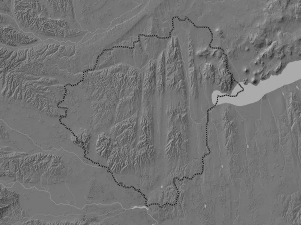 Зала Округ Венгрия Карта Высот Билевеля Озерами Реками — стоковое фото