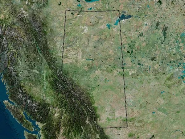 Alberta Provincia Canadá Mapa Satélite Alta Resolución — Foto de Stock