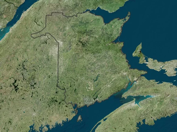 Nouveau Brunswick Province Canada Carte Satellite Haute Résolution — Photo