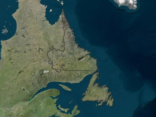 Terre Neuve Labrador Province Canada Carte Satellite Basse Résolution — Photo