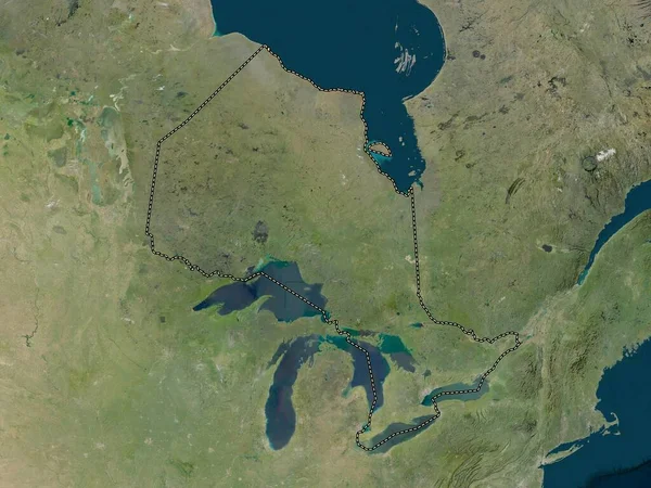Ontario Provincia Del Canada Mappa Satellitare Bassa Risoluzione — Foto Stock