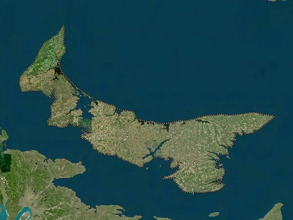 Prince Edward Island, province of Canada. High resolution satellite map