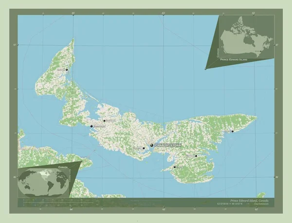Prince Edward Island Provinz Von Kanada Open Street Map Orte — Stockfoto