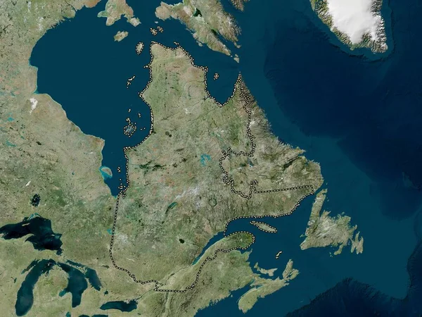 Quebec, province of Canada. High resolution satellite map