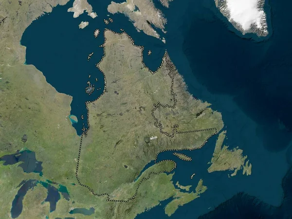 Quebec Província Canadá Mapa Satélite Baixa Resolução — Fotografia de Stock