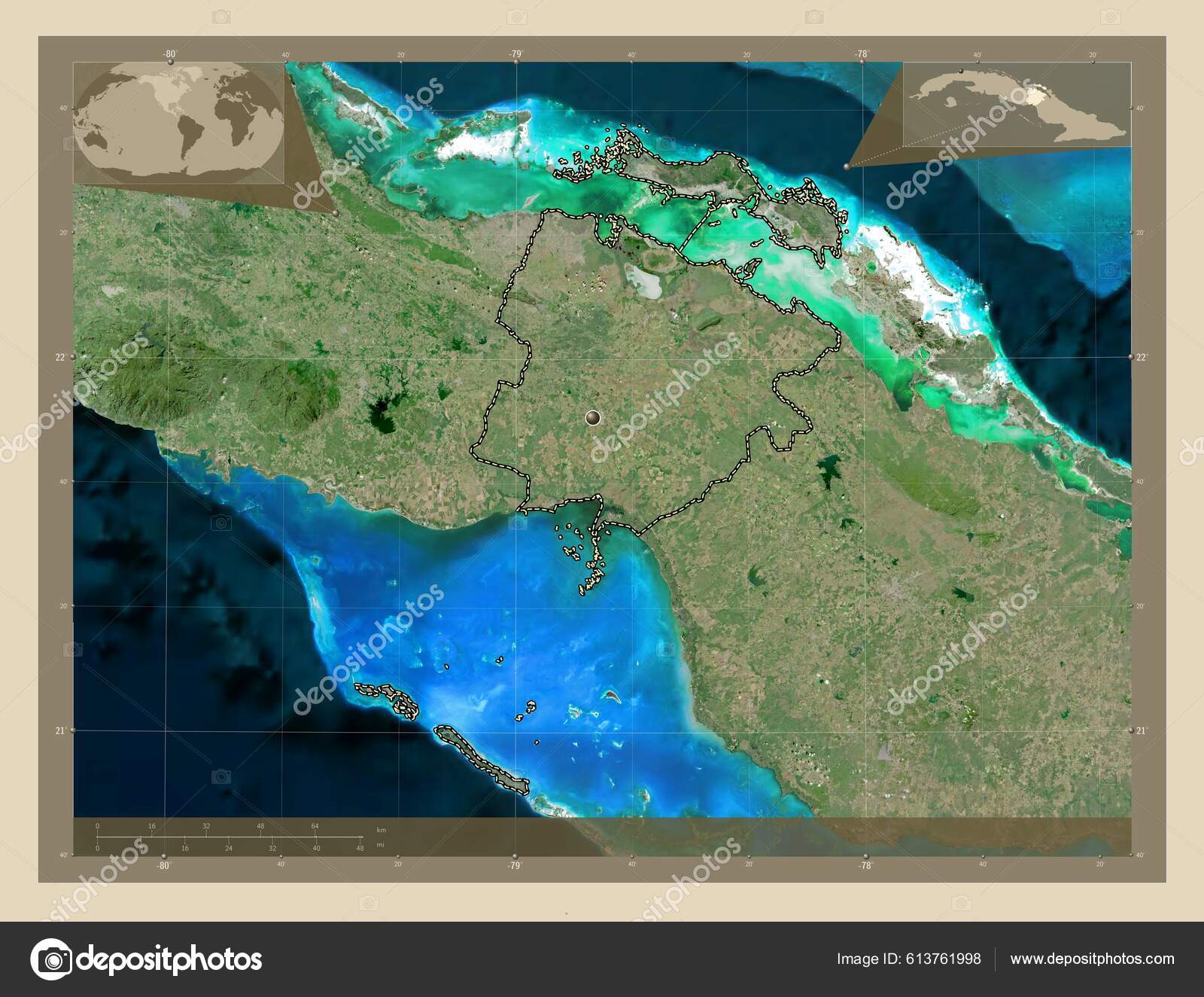 Ciego Avila Провинция Куба Спутниковая Карта Высокого Разрешения.