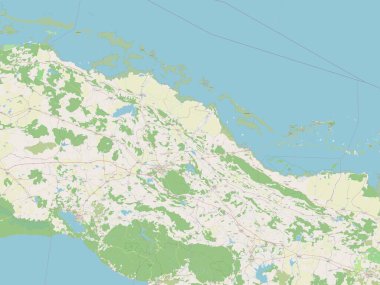 Villa Clara, Küba vilayeti. Açık Sokak Haritası