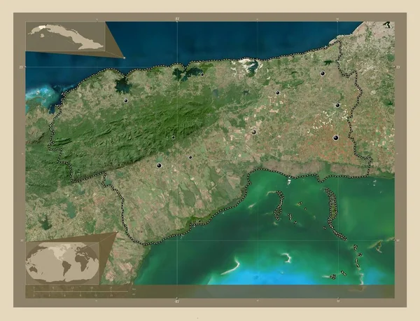 Artemisa Provincie Cuba Satellietkaart Met Hoge Resolutie Locaties Van Grote — Stockfoto