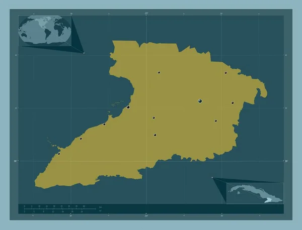 Гранма Провинция Куба Твердая Форма Цвета Места Расположения Крупных Городов — стоковое фото
