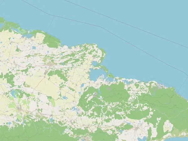 Holguin Província Cuba Abrir Mapa Ruas — Fotografia de Stock