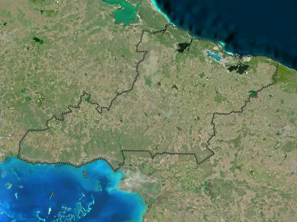 Las Tunas Provinsen Kuba Högupplöst Satellitkarta — Stockfoto