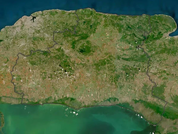 古巴省Mayabeque 低分辨率卫星地图 — 图库照片