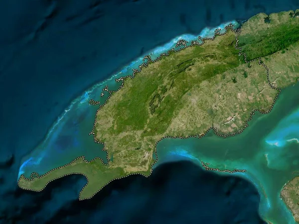 Pinar Del Rio Province Cuba Low Resolution Satellite Map — Stock Photo, Image