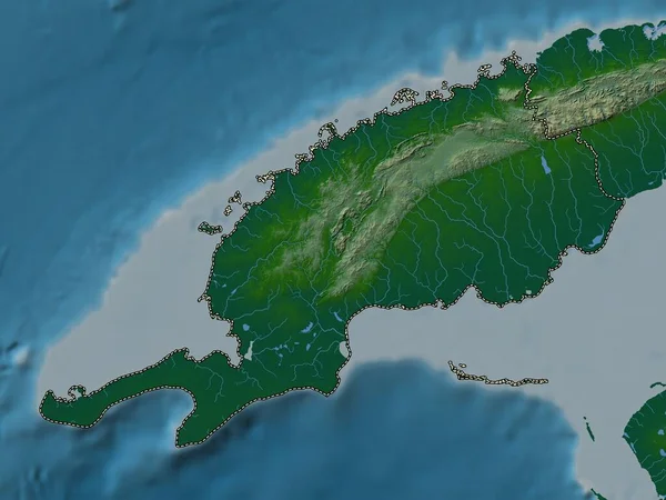 Пинар Дель Рио Провинция Куба Цветная Карта Высот Озерами Реками — стоковое фото