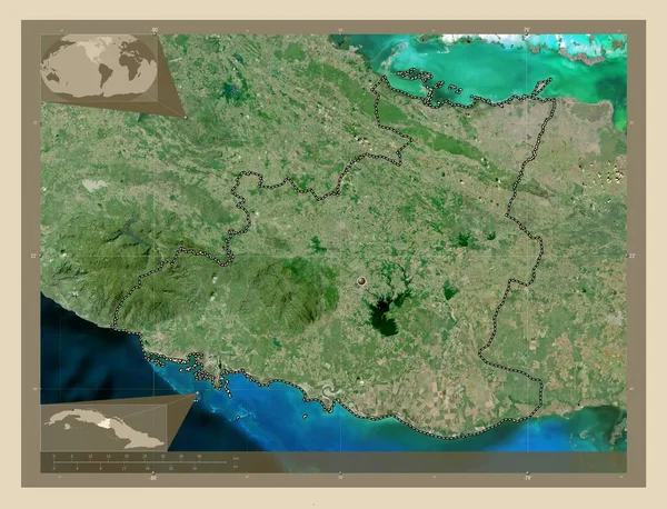 Sancti Spiritus Provincia Cuba Mappa Satellitare Alta Risoluzione Mappa Della — Foto Stock