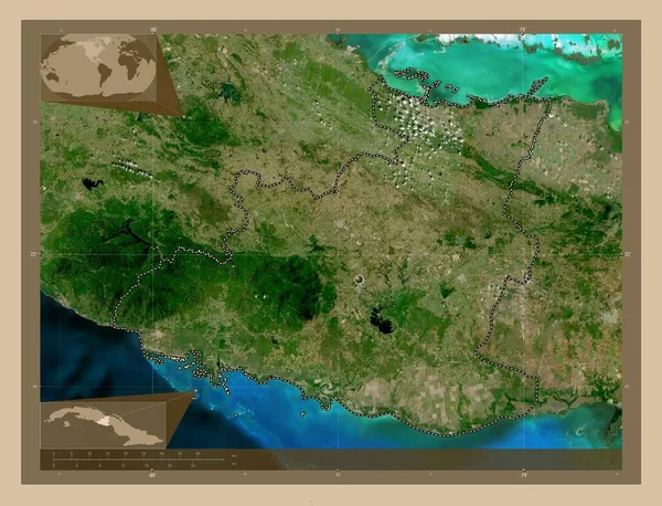 Sancti Spiritus Provincie Kuba Satelitní Mapa Nízkým Rozlišením Pomocné Mapy — Stock fotografie