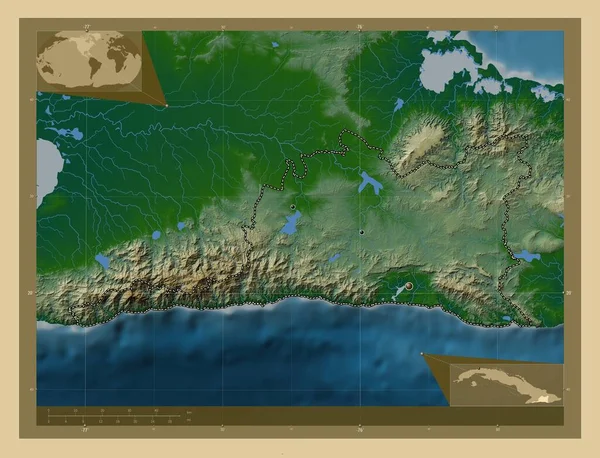 쿠바의 산티아고 호수와 고지대 지역의 도시들의 Corner Auxiliary Location — 스톡 사진