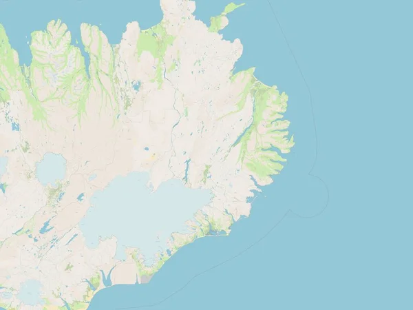 Austurland Regionen Island Öppen Gata — Stockfoto