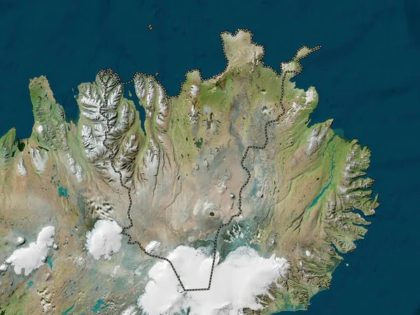Halshreppur Περιφέρεια Ισλανδίας Δορυφορικός Χάρτης Υψηλής Ανάλυσης — Φωτογραφία Αρχείου